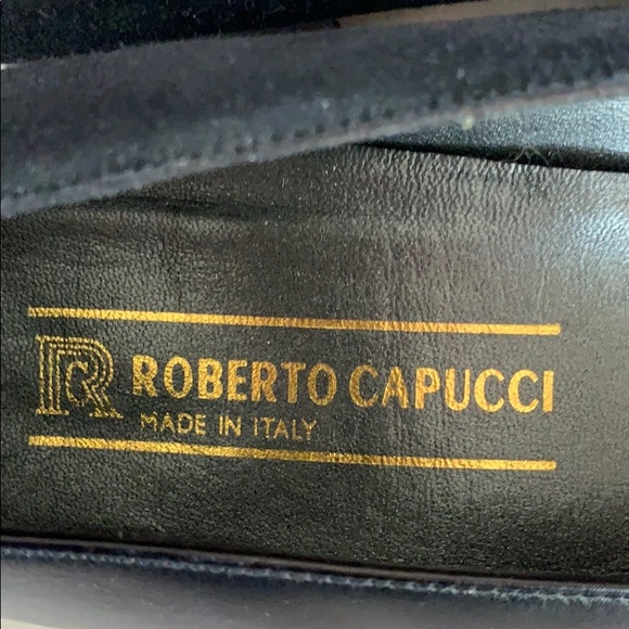 Navy & suede dress flats/loafers 1 1/2” heel - Picture 6 of 6